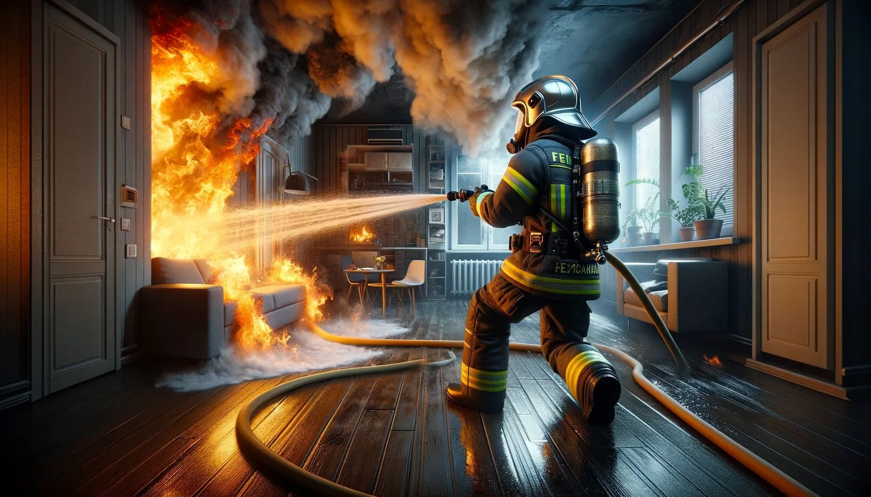 Женщину спасли пожарные из горящего дома на Дружбе