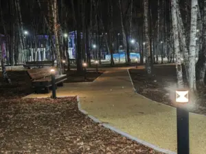 В Парке Строитель протестировали новое освещение