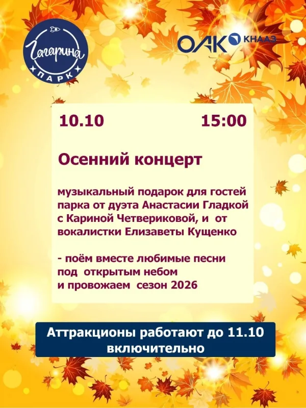 Осенний концерт в парке Гагарина