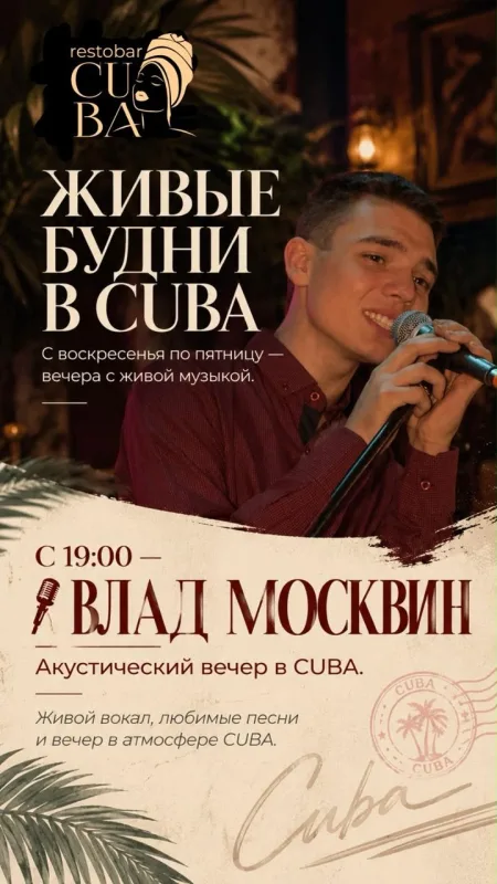 Акустический вечер с Владом Москвиным